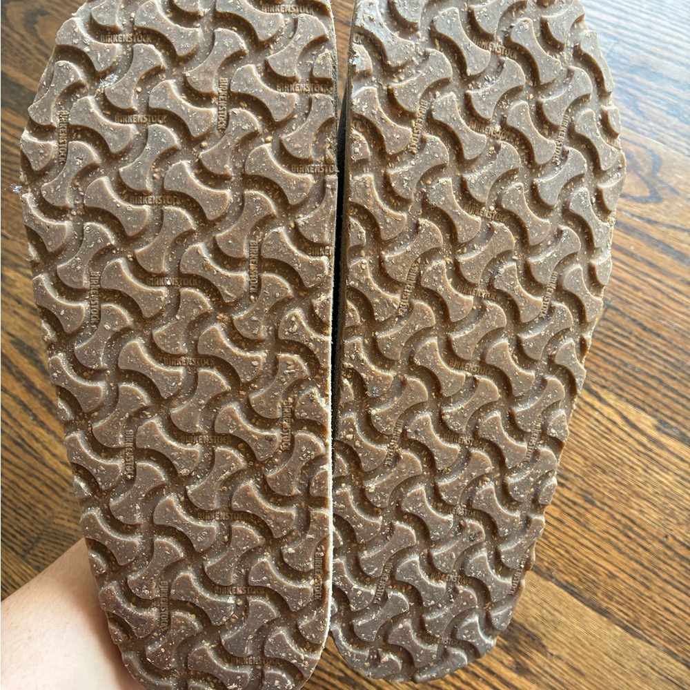 Birkenstock Taupe Suede Slip-On Mule Clogs - Picture 5 of 7